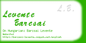 levente barcsai business card